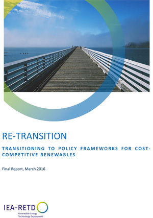 cover: RE-TRANSITION: Policy Frameworks for Cost-competitive Renewables report